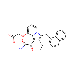 CCc1c(C(=O)C(N)=O)c2c(OCC(=O)O)cccn2c1Cc1cccc2ccccc12 ZINC000013758448