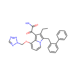 CCc1c(C(=O)C(N)=O)c2c(OCn3ncnn3)cccn2c1Cc1ccccc1-c1ccccc1 ZINC000027191393