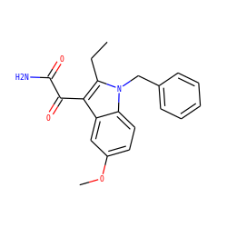 CCc1c(C(=O)C(N)=O)c2cc(OC)ccc2n1Cc1ccccc1 ZINC000013446106