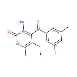 CCc1c(C)[nH]c(=O)c(N)c1C(=O)c1cc(C)cc(C)c1 ZINC000005885951