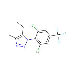 CCc1c(C)nnn1-c1c(Cl)cc(C(F)(F)F)cc1Cl ZINC000028825609