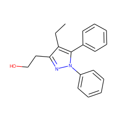 CCc1c(CCO)nn(-c2ccccc2)c1-c1ccccc1 ZINC000013805830
