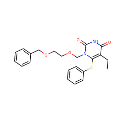 CCc1c(Sc2ccccc2)n(COCCOCc2ccccc2)c(=O)[nH]c1=O ZINC000012354062