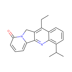 CCc1c2c(nc3c(C(C)C)cccc13)-c1cccc(=O)n1C2 ZINC000007991683