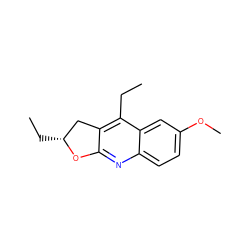 CCc1c2c(nc3ccc(OC)cc13)O[C@H](CC)C2 ZINC000007991712