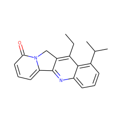 CCc1c2c(nc3cccc(C(C)C)c13)-c1cccc(=O)n1C2 ZINC000007991687
