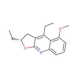 CCc1c2c(nc3cccc(OC)c13)O[C@H](CC)C2 ZINC000007991707