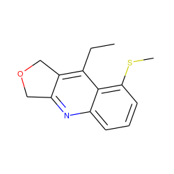 CCc1c2c(nc3cccc(SC)c13)COC2 ZINC000007991689