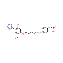 CCc1cc(-c2cc[nH]n2)c(O)cc1OCCCCCOc1ccc(CC(=O)O)cc1 ZINC000013738043