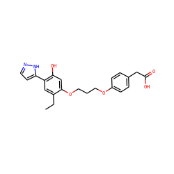 CCc1cc(-c2ccn[nH]2)c(O)cc1OCCCOc1ccc(CC(=O)O)cc1 ZINC000013738044