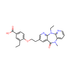 CCc1cc(C(=O)O)ccc1OCCc1cnc2c(c1)C(=O)N(C)c1cccnc1N2CC ZINC000013671794
