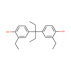 CCc1cc(C(CC)(CC)c2ccc(O)c(CC)c2)ccc1O ZINC000096923030