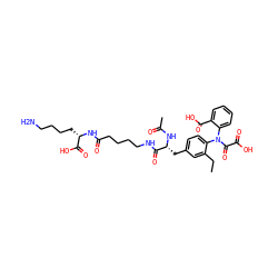 CCc1cc(C[C@@H](NC(C)=O)C(=O)NCCCCC(=O)N[C@@H](CCCCN)C(=O)O)ccc1N(C(=O)C(=O)O)c1ccccc1C(=O)O ZINC000029546721