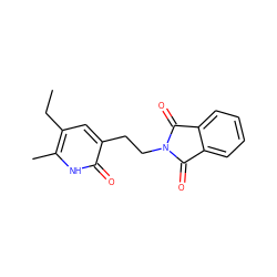 CCc1cc(CCN2C(=O)c3ccccc3C2=O)c(=O)[nH]c1C ZINC000002020242