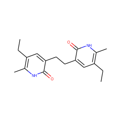CCc1cc(CCc2cc(CC)c(C)[nH]c2=O)c(=O)[nH]c1C ZINC000005886988