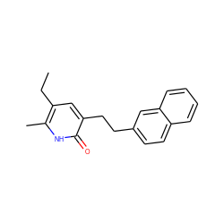 CCc1cc(CCc2ccc3ccccc3c2)c(=O)[nH]c1C ZINC000005886996