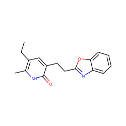 CCc1cc(CCc2nc3ccccc3o2)c(=O)[nH]c1C ZINC000000005218