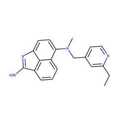 CCc1cc(CN(C)c2ccc3c4c(cccc24)C(N)=N3)ccn1 ZINC000013741452