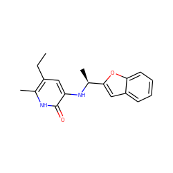CCc1cc(N[C@@H](C)c2cc3ccccc3o2)c(=O)[nH]c1C ZINC000005887448