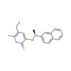 CCc1cc(N[C@@H](C)c2ccc3ccccc3c2)c(=O)[nH]c1C ZINC000005887459