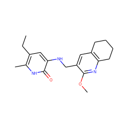 CCc1cc(NCc2cc3c(nc2OC)CCCC3)c(=O)[nH]c1C ZINC000005847442