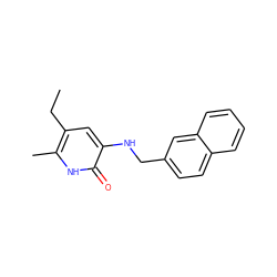CCc1cc(NCc2ccc3ccccc3c2)c(=O)[nH]c1C ZINC000005887229
