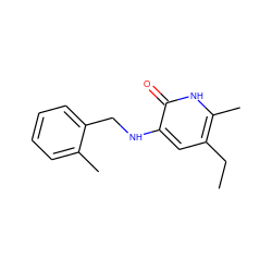 CCc1cc(NCc2ccccc2C)c(=O)[nH]c1C ZINC000005887253