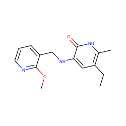 CCc1cc(NCc2cccnc2OC)c(=O)[nH]c1C ZINC000005847519