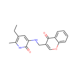 CCc1cc(NCc2coc3ccccc3c2=O)c(=O)[nH]c1C ZINC000005887333