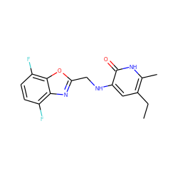 CCc1cc(NCc2nc3c(F)ccc(F)c3o2)c(=O)[nH]c1C ZINC000005887344