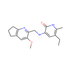 CCc1cc(NCc2nc3c(cc2OC)CCC3)c(=O)[nH]c1C ZINC000005847393