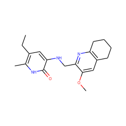 CCc1cc(NCc2nc3c(cc2OC)CCCC3)c(=O)[nH]c1C ZINC000005847406