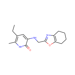 CCc1cc(NCc2nc3c(o2)CCCC3)c(=O)[nH]c1C ZINC000005887366
