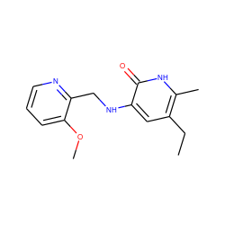 CCc1cc(NCc2ncccc2OC)c(=O)[nH]c1C ZINC000005847423