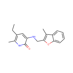 CCc1cc(NCc2oc3ccccc3c2C)c(=O)[nH]c1C ZINC000005887178