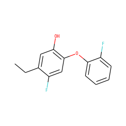CCc1cc(O)c(Oc2ccccc2F)cc1F ZINC000095574586