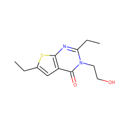 CCc1cc2c(=O)n(CCO)c(CC)nc2s1 ZINC000000498773
