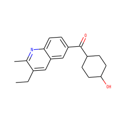 CCc1cc2cc(C(=O)C3CCC(O)CC3)ccc2nc1C ZINC000013613106