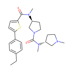 CCc1ccc(-c2ccc(C(=O)N(C)[C@H]3CCN(C(=O)N(C)[C@@H]4CCN(C)C4)C3)s2)cc1 ZINC000013981372