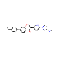 CCc1ccc(-c2ccc3c(=O)c(-c4ccc(N5CC[C@H](N(C)C)C5)nc4)coc3c2)cc1 ZINC000036351620