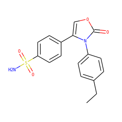 CCc1ccc(-n2c(-c3ccc(S(N)(=O)=O)cc3)coc2=O)cc1 ZINC000013803961