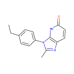 CCc1ccc(-n2c(C)nc3ccc(=O)[nH]c32)cc1 ZINC000118271274