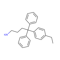 CCc1ccc(C(CCCN)(c2ccccc2)c2ccccc2)cc1 ZINC000095581120