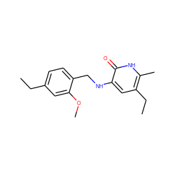 CCc1ccc(CNc2cc(CC)c(C)[nH]c2=O)c(OC)c1 ZINC000005887564