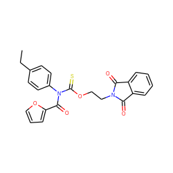 CCc1ccc(N(C(=O)c2ccco2)C(=S)OCCN2C(=O)c3ccccc3C2=O)cc1 ZINC000003648354