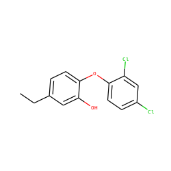 CCc1ccc(Oc2ccc(Cl)cc2Cl)c(O)c1 ZINC000029061561