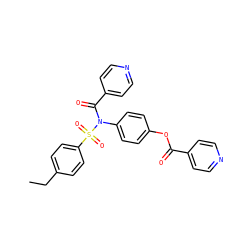 CCc1ccc(S(=O)(=O)N(C(=O)c2ccncc2)c2ccc(OC(=O)c3ccncc3)cc2)cc1 ZINC000001129057