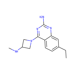CCc1ccc2c(N3CC(NC)C3)nc(N)nc2c1 ZINC000096906173