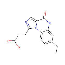 CCc1ccc2c(c1)[nH]c(=O)c1cnc(CCC(=O)O)n12 ZINC000201416901