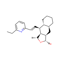 CCc1cccc(/C=C/[C@@H]2[C@@H]3[C@@H](C)O[C@@H](O)[C@@H]3C[C@@H]3CCCC[C@H]32)n1 ZINC000034802824